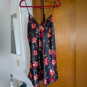 Secret Treasures Floral Silky Slip Dress